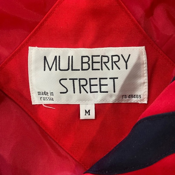 Mulberry Street Unisex Jacket Waterproof Red Zippered Size m - Picture 2 of 3